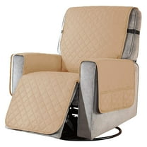Reversible Recliner Chair Cover Recliner Slipcover, Soft Recliner Cover Sofa Slipcover Armchair Covers Furniture Protector For Recliner Armchair-Khaki-L