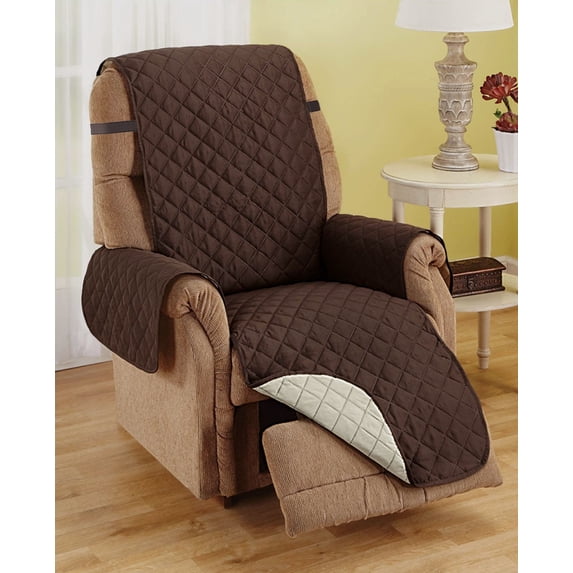 Reversible Recliner Furniture Protector - Chocolate/Tan