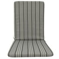 thumbnail image 1 of Reversible Rocker Cushion 45x108cm Indoor Outdoor - High Back Pad with Foam Fill 7 Pattern Options Weather Resistant Polyester,45*108*3cm - Grey Stripe, 1 of 3