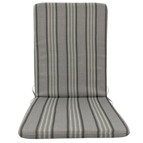 Reversible Rocker Cushion 45x108cm Indoor Outdoor - High Back Pad with Foam Fill 7 Pattern Options Weather Resistant Polyester,45*108*3cm - Grey Stripe