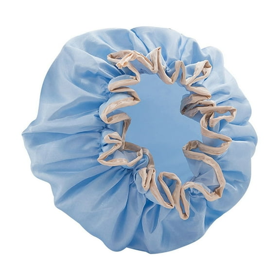 Reversible Satin Sleep Bonnet, Protects Natural Curly Hair, Comfortable and Stylish, Perfect for Women Night Sleeping Hair Care, Blue