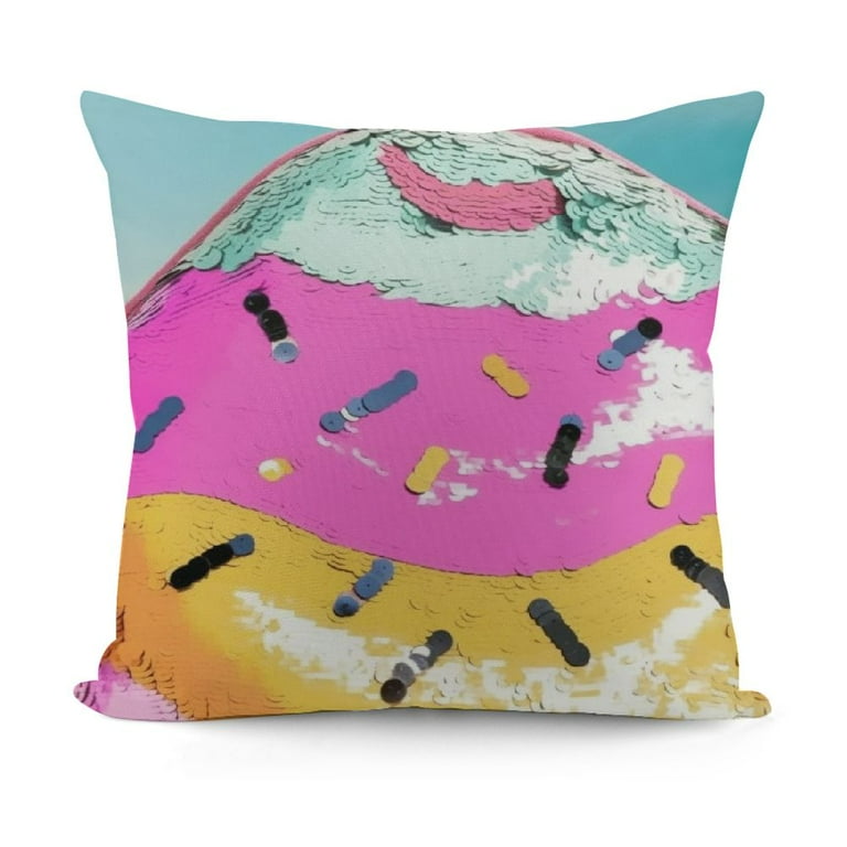 Reversible Sequin Pillow Select your Favorite Colorful Design More Playful Addition to Kids Bed or Playroom