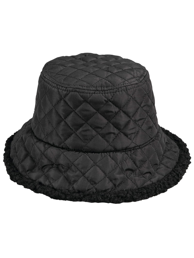 Reversible Fur Bucket Hat with Corduroy Side - Fleece Lined Unisex Winter Hat Reversible Sherpa Bucket Hat - 2-in-1 Sherpa Fleece  main image 4