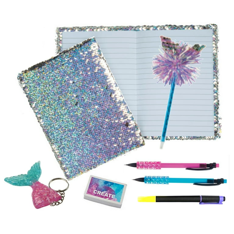 Reversible Silver Mermaid Sequin Diary - Teen & Tween Girls Journal Gift  Set with Matching Pen & More for Birthday, Easter Basket or Stocking  Stuffers 