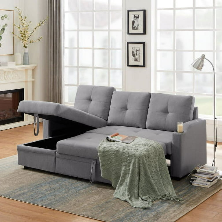 Reversible sleeper corner sofa deals