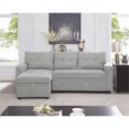 thumbnail image 1 of Reversible Sleeper Sectional Sofa Storage Chaise by Naomi Home-Color:Gray,Fabric:Velvet, 1 of 2