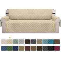 Reversible Sofa Cover Machine Washable Couch Cover Water Resistant Slipcover Non Slip Furniture Protector for Dogs, Children, Pets, Sofa Size, Khaki 2