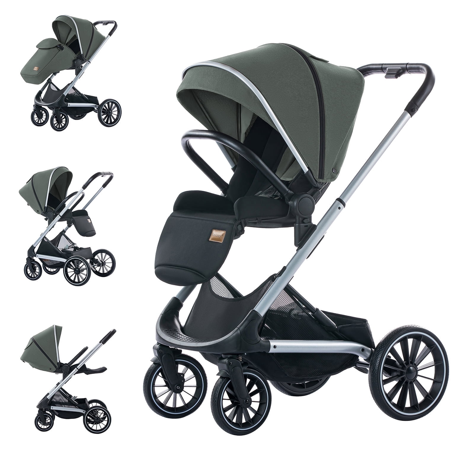 Reversible Stroller High Land Scape Baby Carriage Stroller for Baby Toddler 2in1 Baby Stroller Up to 48lbs