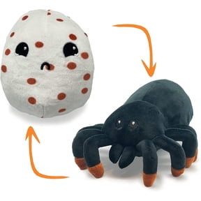 Hatchkinz Reversible Tarantula to Egg Plushie | Happy + Sad | Show Your Mood | Stress Relief Plush 7"