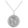 thumbnail image 1 of Reversible Taurus Zodiac Sign Charm Coin Pendant Necklace in Solid Gold (20 Inches), 1 of 4