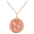 thumbnail image 1 of Reversible Taurus Zodiac Sign Charm Coin Pendant Necklace in Solid Gold (20 Inches), 1 of 4