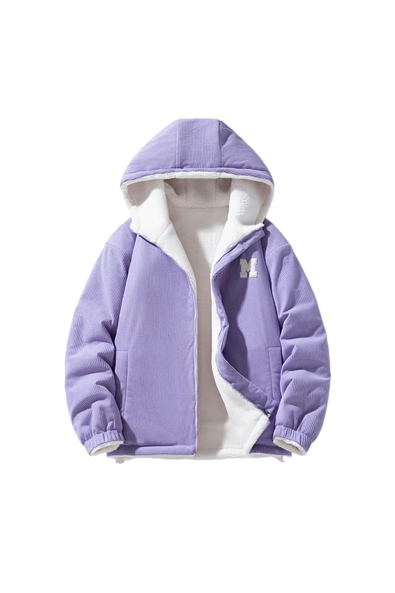 Reversible Thermal Jacket For And Heavyweight Windproof Winter Hooded Coat With Soft For Outdoor Cold Weather