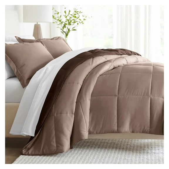 Reversible Twin Comforter Set (2 Piece) - Bring Luxury Home with Our Soft and Lightweight Down Alternative Comforters Twin Size - Twin Bed Set Includes Comforter and 1 Pillow Sham