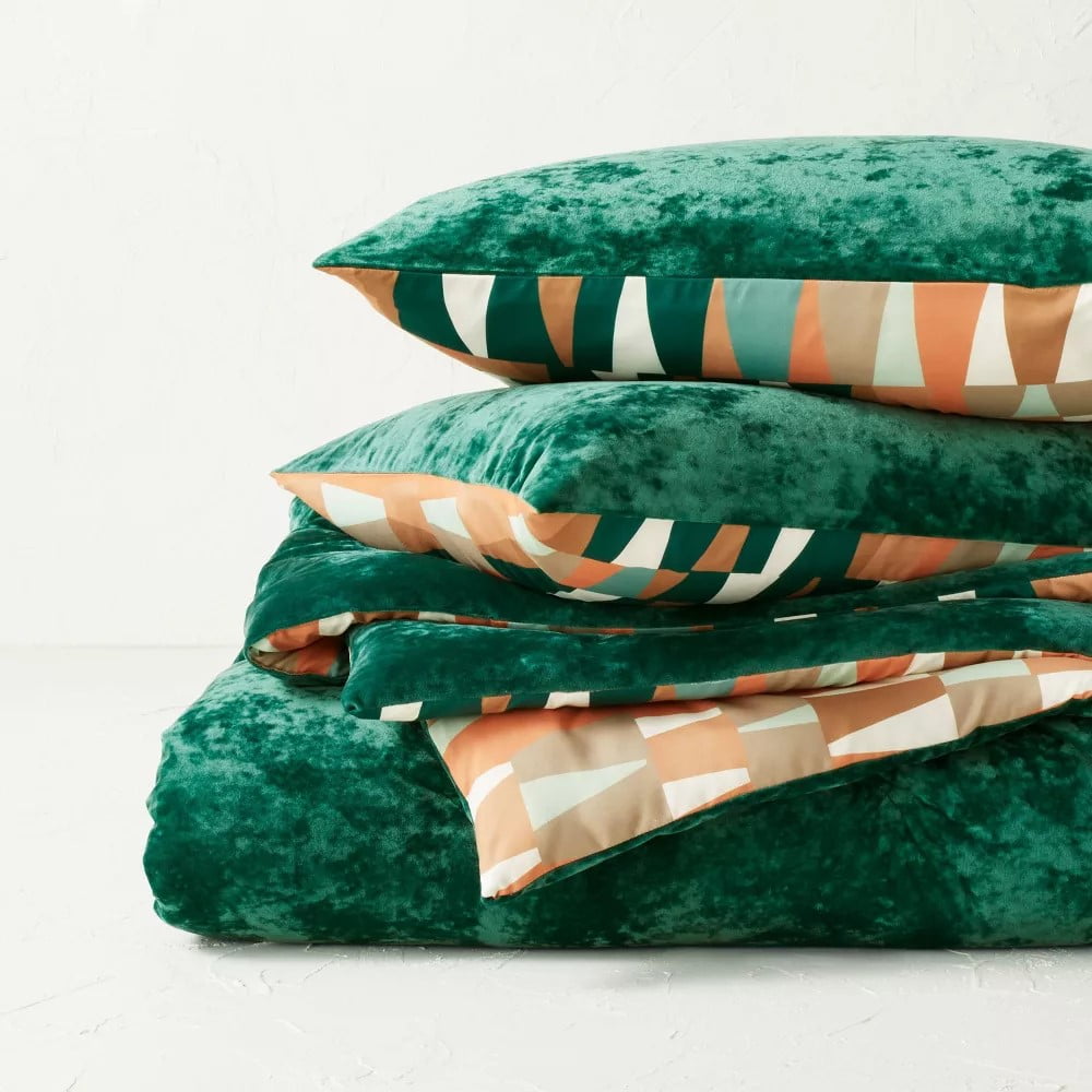 Reversible Velvet Comforter & Sham Set Opalhouse™ designed with