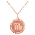 thumbnail image 1 of Reversible Virgo Zodiac Sign Charm Coin Pendant Necklace in Solid Gold (22 Inches), 1 of 4