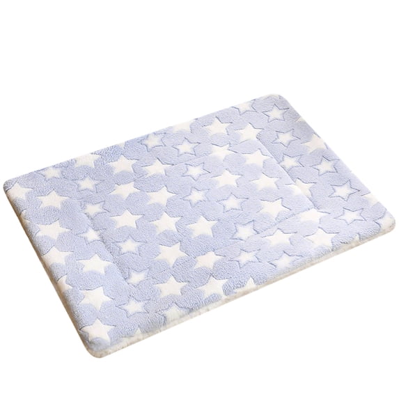 Reversible Warm Pet Mat - Padded Thickened Dog Bed Mat for Cats & Dogs, Machine Washable Crate Pad, Fluffy Double-Sided Sleeping Mat for Small Medium Large Pets