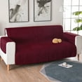 thumbnail image 1 of Reversible Water Resistant Couch Cover for Dogs Cats with Elastic Straps Foam Sticks Furniture Protector Sofa Slipcover(Red), 1 of 5