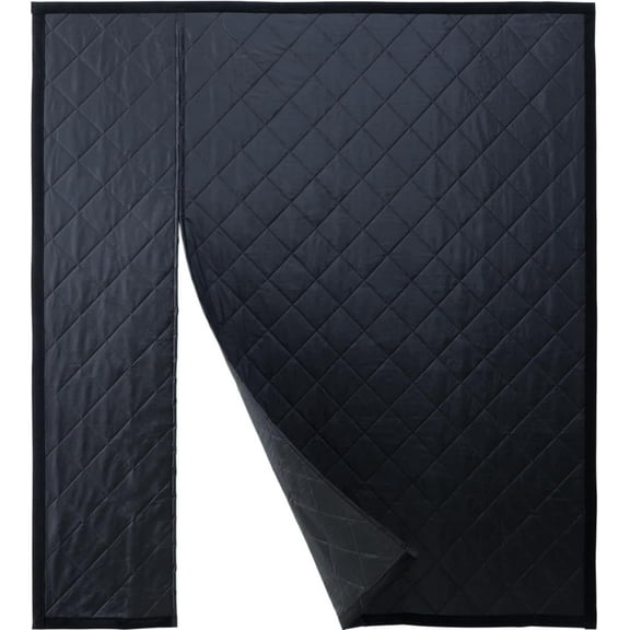 Reversible Wide Magnetic Thermal Insulated Door Curtain for Winter,Thicken Polyester Fiberfill & Heavy Duty Oxford Cloth,Temporary Window Insulation Cover Curtain for French Sliding Door,62”x81”