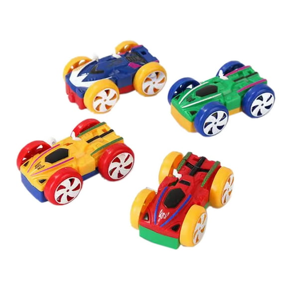 Reversible Wind Up Toy Car with Automatic Flip Mechanism Durable Construction for Indoor Outdoor Play Manual Operation No Battery Needed