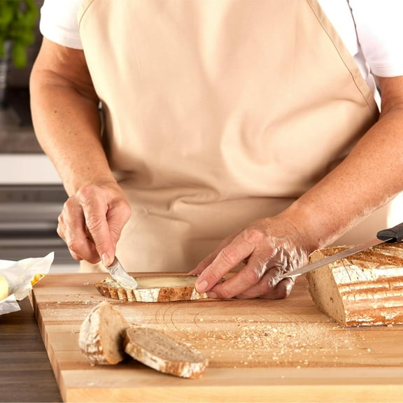 Reversible Wooden Pastry Board 24 x 20 Kneading Board for Rolling Dough Bread Cutting Board with Lip Pastry Baking Board with Engraved Ruler & Pie Board Template for Counter Top Kitchen