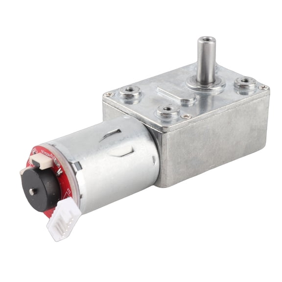 Reversible Worm Gear Motor with Encoder High Torque 12V DC Reduction Geared Motor Strong Self Locking, 100 RPM / 100rpm