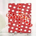 thumbnail image 1 of Reversible Wrapping Paper - Mini Roll - Red and Polka Dot Design for Birthday, Holiday, Wedding, Baby Shower - 19.69 Inch x 27.56Inch, 1 of 4