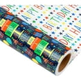 thumbnail image 2 of LeZakaa Navy Christmas Wrapping Paper Min Roll, Snowy Woodland Scenes House Snowflake Tree Holiday Gift Wrap, Arts Craft, For Xmas Winter Party Men Women, 17 X 120 Inches, 3 Rolls 2 of 13