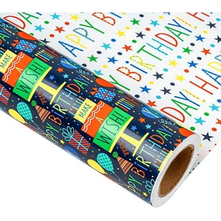 GIFT WRAPPING PAPER - SHEETS WRAP - Women men BIRTHDAY - FAST DISPATCH