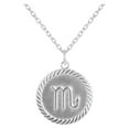 thumbnail image 1 of Reversible Zodiac Sign Charm Coin Pendant Necklace in Sterling Silver(Scorpio, 20 Inches), 1 of 1