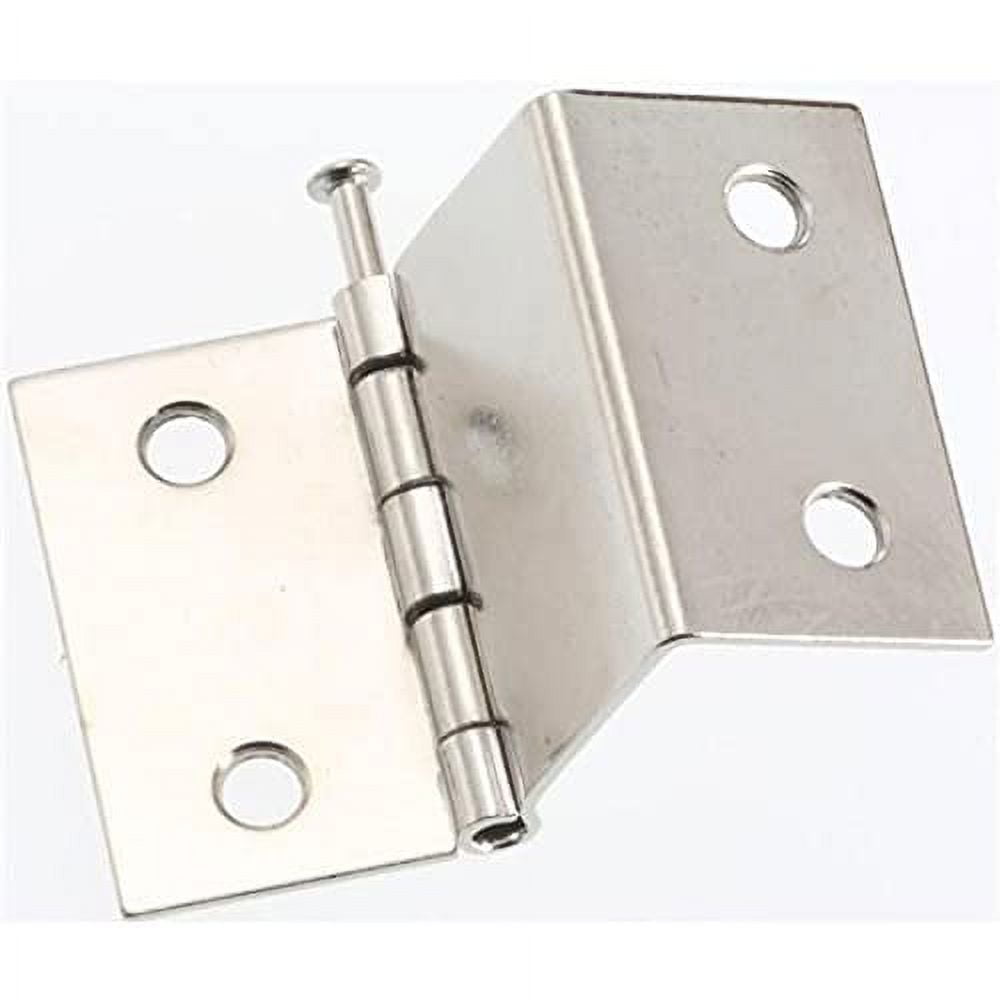 Reversing Offset Door Hinge, Loose Pin, Brilliant Nickel, 2 Pack