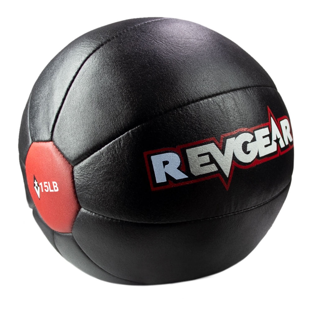 Revgear 429000 15 LB Leather Medicine Ball - Dummy 15lb