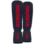 Revgear Dominator Shin Guard | Cloth Shin and Instep | Durable Lightweight Shin Guards for Any Level | Mixed Martial Arts (MMA) Kickboxing or Muay Thai (Small)