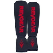 Revgear Dominator Shin Guard | Cloth Shin and Instep | Durable Lightweight Shin Guards for Any Level | Mixed Martial Arts MMA Kickboxing or Muay Thai Small