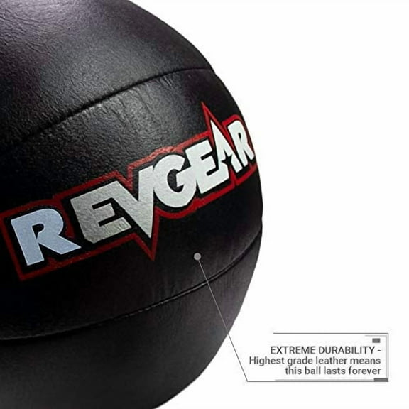 Revgear Leather Medicine Ball - Great for Daily Use | Home Gym or in Fitness Classes | Develop Muscular Strength, Endurance and Power