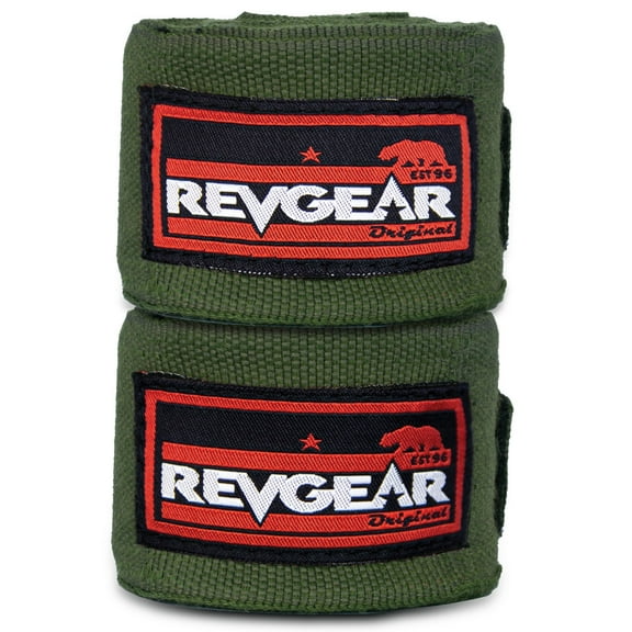 Revgear Pro Series Elastic Hand Wraps | with Full Width Anti-Lift Enclosure | 2"x 120"