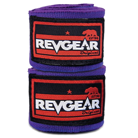 Revgear Pro Series Elastic Hand Wraps | with Full Width Anti-Lift Enclosure | 2"x 180"