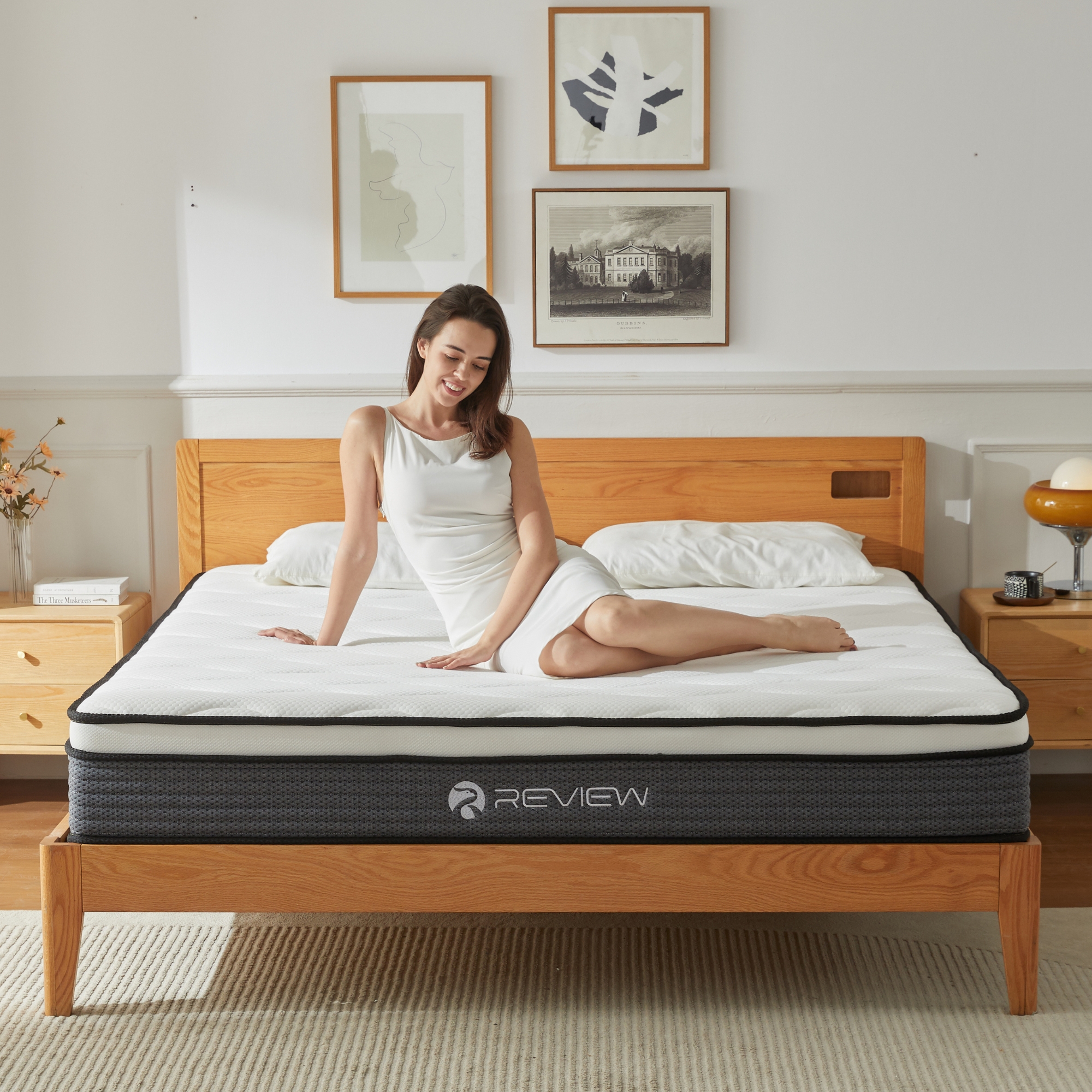 REVIEW Full Mattress, 12 inch Hybrid Memory Foam with Pocket Springs, Medium Firm, Bed in a Box