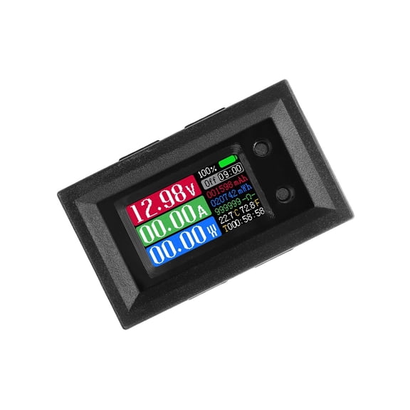 Review Meter with Color LCD Readout, Digital Voltmeter Ammeter for Solar Observation, Hobby Circuits, Workshop Service