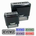 thumbnail image 1 of Reviewed Double Border Self-Inking Rubber Stamp Ink Stamper for Business Office - Pink Ink - Large 2-2/4 Inch, 1 of 7