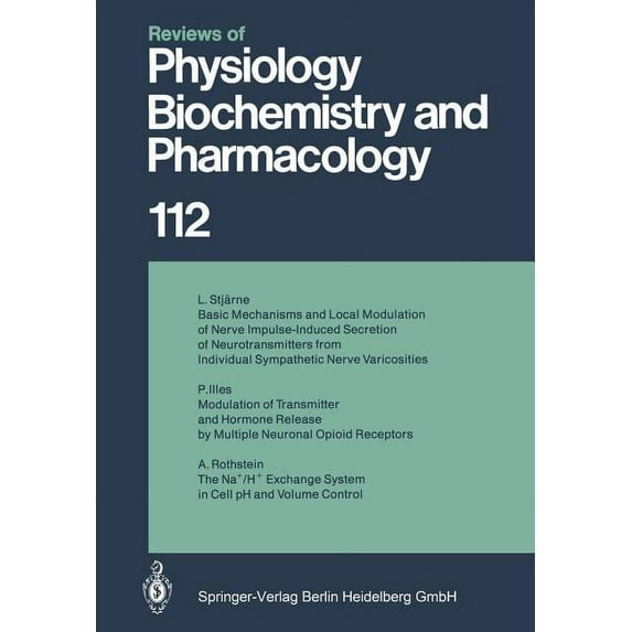 Reviews of Physiology, Biochemistry and Reviews of Physiology, Biochemistry and Pharmacology, Book 112, (Paperback)