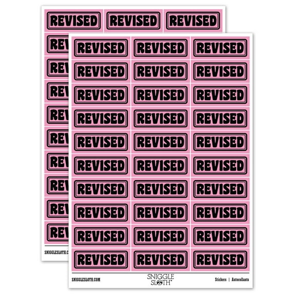 Revised Double Border Sticker Set - Light Pink - Gloss Finish - 1.75" Medium