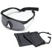 Revision Sawfly Ballistic Eyeshield Basic Kit - Solar/Smoke Lens, Large Black Fr