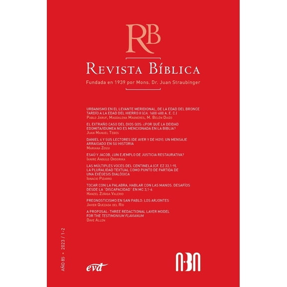Revista Bblica 2023/1-2 - Ao 85 (Paperback)