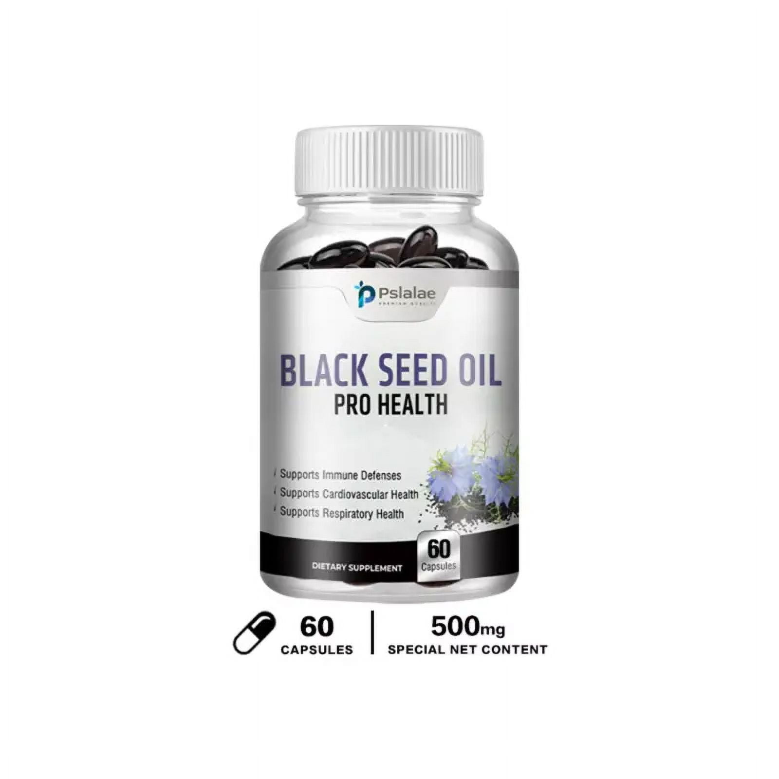 Black Seed Oil - 120 Vegetarian 500mg Softgel Capsules - Luxurious - View #3