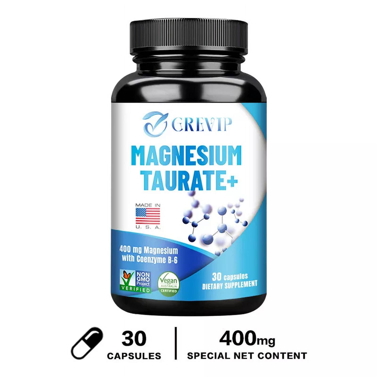 Revita Magnesium Taurate 400mg - Supports Cardiovascular Health and ...
