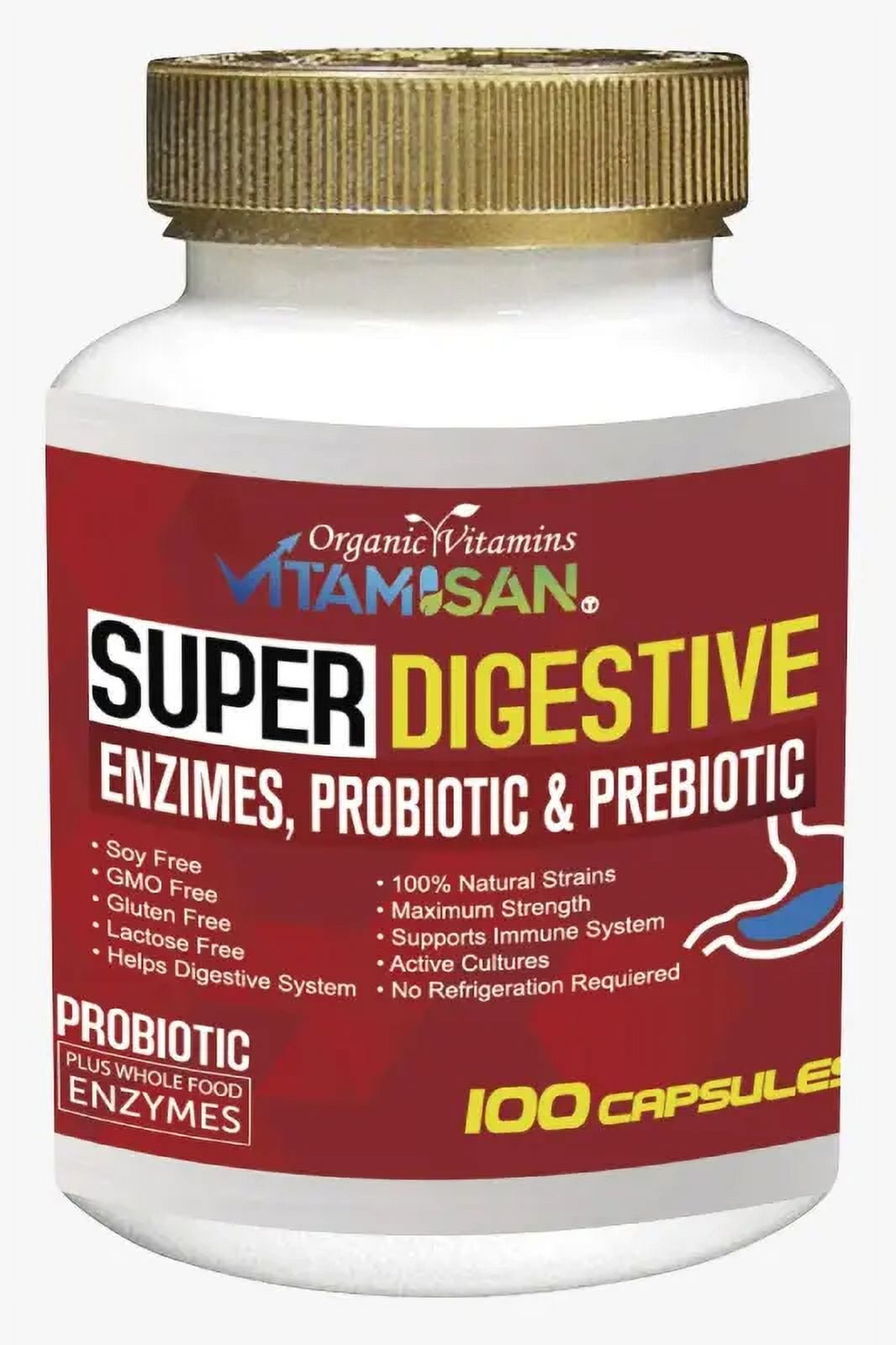 Revita Sales Biliares Digestive Enzymes Pancreatin Enzimas Digestivas 100 caps (Book it)