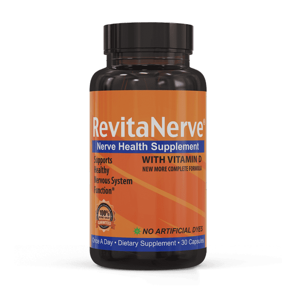 RevitaNerve - Nerve Support Supplement with B-Complex, Vitamin D3, Magnesium and Alpha Lipoic Acid, 30 Capsules