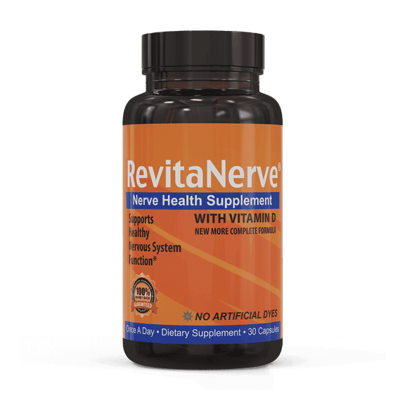 RevitaNerve - Nerve Support Supplement with B-Complex, Vitamin D3, Magnesium and Alpha Lipoic Acid, 30 Capsules