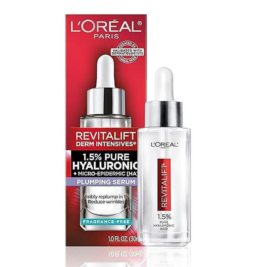 Revitalift 1.5% Pure Hyaluronic Acid Face Serum, Hydrate & Reduce Wrinkles, Fragrance Free 1 oz