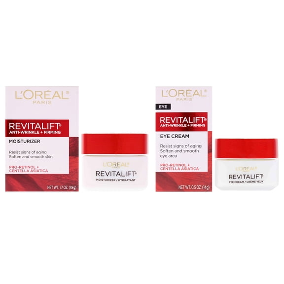 Revitalift Anti Wrinkle Day Cream Kit by LOreal Paris for Unisex - 2 Pc Kit 0.5oz Eye Cream, 1.7oz Day Cream